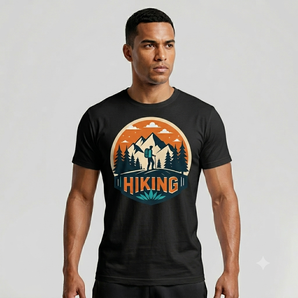Round Neck T-Shirt For Hiking lover