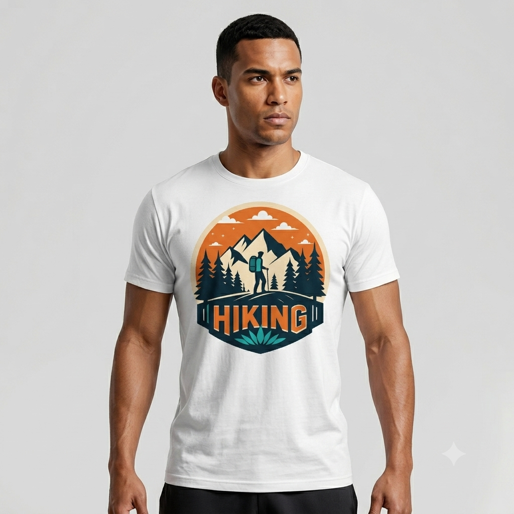 Round Neck T-Shirt For Hiking lover
