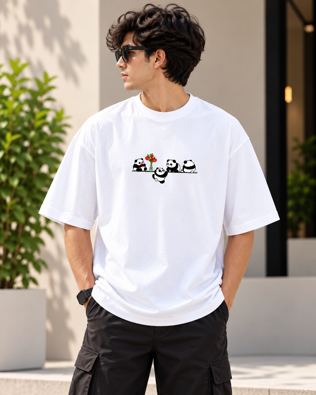 Unisex Classic Crew T-Shirt – Panda Graphic Print