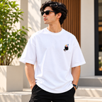 Unisex Terry Oversized T-Shirt with Artistic Embroidery