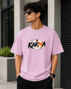 Men's Karma Typography  Oversized Classic T-Shirt